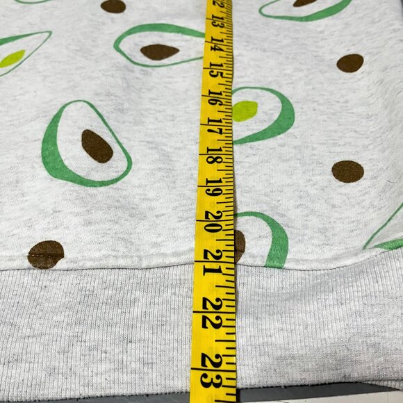 LA Soul Avocado Print Graphic Sweatshirt Foodie Kawaii Indie Pullover Women M - Picture 5 of 5
